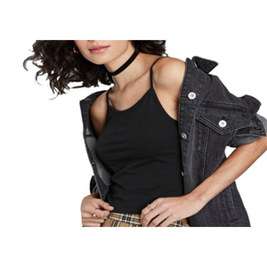 Top Canotta da Donna in Seta Nera Wild Fable Taglia S, Traspirante, Lavorato a Maglia, con Spalline Sottili e Colletto a Fiocco, Stile Casual - Product Image 5