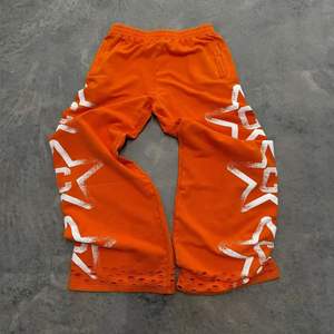 กางเกงวอร์มขาบานของผู้ชายผ้าฝ้าย100% พิมพ์ลายหน้าจอได้ตามต้องการน้ำหนักตัวโอเวอร์ไซส์ - Product Image 1