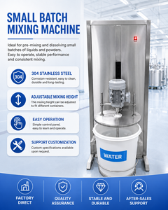 Mélangeur vertical 50L en acier inoxydable SUS304, machine à mélanger les liquides, moteur AC 1kW, niveau de sécurité élevé - Product Image 3