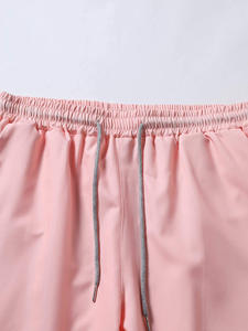 Ensemble de survêtement décontracté pour homme, style vintage été 2025, en coton respirant 220 GSM, tricoté sur mesure, 2 pièces : T-shirt court et short - Product Image 3