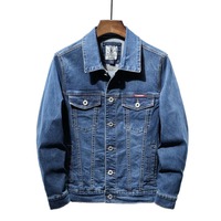 Veste en jean vintage décontractée pour homme, de haute qualité, avec logo personnalisé, détails boutonnés, respirante, en coton lourd 100%, pour l'hiver