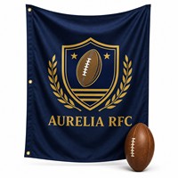 Drapeaux de fanions d'équipe de football personnalisés, impressions numériques personnalisées, polyester imperméable avec protection UV et couleurs vives