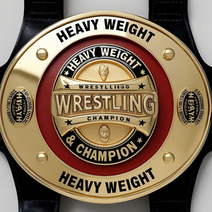 Ceinture de championnat de lutte poids lourd personnalisée de qualité supérieure 8mm d'épaisseur bracelet en cuir véritable souple conception de logo avant personnalisée - Product Image 1