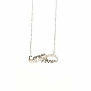Collier infini en argent sterling 925 avec zircon blanc, plaqué rhodium or 14 carats, style tendance pour cadeaux, « Ma chère mère » - Product Image 2