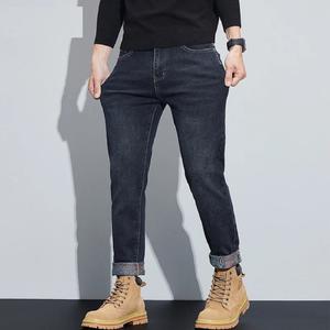 2024 Spring New High Quality <b>Men's</b> Jeans Street Fashion Casual Denim Pants <b>Elastic</b> Straight Slim <b>Trousers</b> for Mid <b>Waist</b> <b>Men</b> - Product Image 4