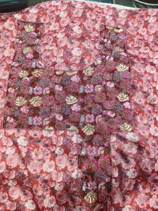 Tissu en dentelle à sequins brodés, trame respirante, été, mariage pour enfants, impression découpée au laser - Product Image 3