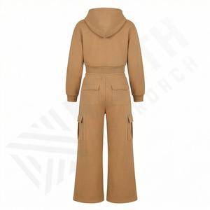 Conjuntos Deportivos Personalizados para Mujer, 100% Algodón, Felpa Francesa, Lavado Ácido Vintage, Sudadera con Capucha y Pantalones Deportivos, Ropa Deportiva Activa - Product Image 2