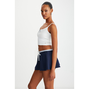 Top Corto Tipo Bustier para Mujer ETHIQUET JOAN, Tejido Elástico Acanalado con Bordado Frontal y Lazo - Product Image 2