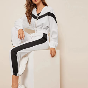 Chándal con capucha de algodón de alta calidad, ajuste Regular, manga larga, ropa informal para correr, cremallera completa y chándal transpirable - Product Image 3