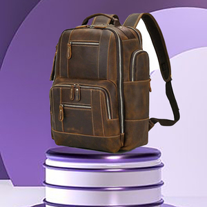 กระเป๋าหนังวินเทจสำหรับผู้ชายกระเป๋าเป้สะพายหลังสำหรับเล่นยิมกันน้ำทำจาก PU มีคุณสมบัติ RFID เป็นธีมวัวและผู้ชายที่หรูหรา - Product Image 6