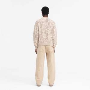 กางเกงยีนส์แฟชั่นทรงแบ็กกี้สำหรับผู้ชายกางเกงยีนส์ทรงหลวมขากว้างสวมใส่สบายเสื้อผ้าแนวสตรีทผ้าแคชเมียร์หินสีฟ้าดีไซน์ทนทาน - Product Image 3