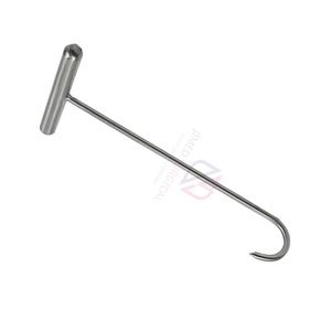 Gancho de hueso manual de alta calidad con mango en T | Herramienta quirúrgica de acabado opaco de acero inoxidable para ortopedia con certificación CE - Product Image 1