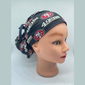 Venta al por mayor personalizado impreso a granel tejido elástico espalda Hospital enfermera Doctor laboratorio protección cabeza cubierta de grado médico Scrub Caps - Product Image 5