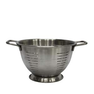 Colador Redondo de Acero Inoxidable con Mango, Color Plateado Mate Pulido, Frutero para Cocina y Decoración de Bodas - Product Image 6