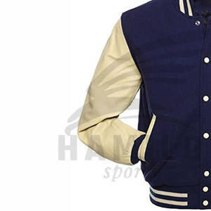 2022 grande taille hommes hiver université collège vestes Logo personnalisé Baseball veste plaine lettres fourrure en gros blanc en cuir veste - Product Image 5