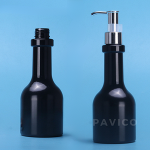 Venta al por mayor negro 250ml de cuello alto champú botella de PET acondicionador cosmético lavado corporal loción embalaje cuidado de la piel embalaje - Product Image 6