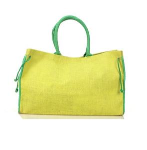 Green Jute Duffle Style Ladies Shopping <b>Tote</b> <b>Bag</b> Indian <b>Canvas</b> Wholesale <b>Tote</b> <b>Bags</b> <b>for</b> <b>Women</b> and Girls - Product Image 1