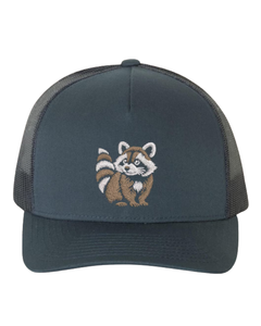 Casquette de camionneur avec logo brodé personnalisé, dos en maille, 5 panneaux, casquette à rabat semi-incurvée, casquette de camionneur classique de sport avec étiquette tissée - Product Image 4