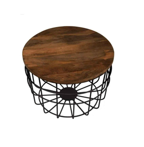 Table basse en métal de haute qualité, mobilier de salon, finition dorée, écologique, rangement réglable, design moderne pour un usage domestique - Product Image 1