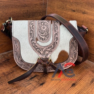 New Collection <b>Real</b> Cowhide Fur Hand Tooled <b>Leather</b> Sling <b>Bag</b> Carving Bohemian <b>Bags</b> Hot Selling <b>Bags</b> for Women's Use - Product Image 1