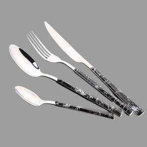 Juegos de Cubiertos de Metal de diseño atractivo chapados en oro de acero inoxidable con mango de resina personalizados al por mayor de calidad Superior - Product Image 5