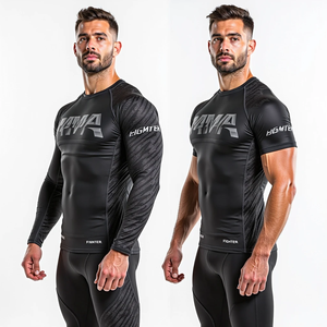 เสื้อกันผดผื่นแบบเต็มตัวแขนสั้นเสื้อออกแบบซับลิเมตสำหรับ MMA และประสิทธิภาพชุดกิโมโน - Product Image 3