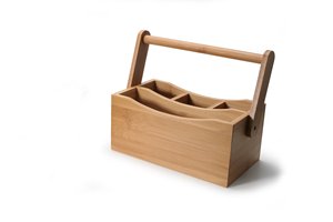 Organizador de Cubiertos de Madera de Acacia para Cocina, con Múltiples Compartimentos, para Guardar Cubiertos - Product Image 6