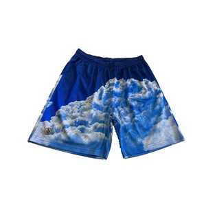 Pantalones cortos personalizados de algodón 100% con cintura elástica para el sudor, pantalones cortos de felpa francesa con cordón hasta la rodilla, pantalones cortos holgados de sublimación - Product Image 3