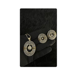 ชุดจี้เพชรและต่างหูทำจากทองคำ14kt และสินค้าส่งออกบริสุทธิ์จากผู้ผลิตอินเดียเครื่องประดับแฟชั่นจากดีไซเนอร์ - Product Image 2