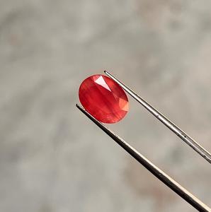 Rhodonite ronde et brillante créée en laboratoire, pierre précieuse certifiée IGI - Product Image 5