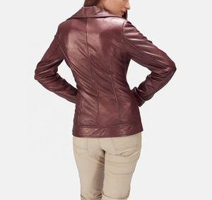 Printemps et automne veste en cuir PU femme Imitation doux manteau en cuir véritable décontracté manteau ample avec ceinture - Product Image 4