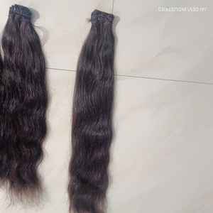 High Quality <b>100</b>% Cuticles Alliance Raw Hair Extension Machine Weft Double Drown Indian Remy Body Wave Unprocessed INDIAN Hair - Product Image 4