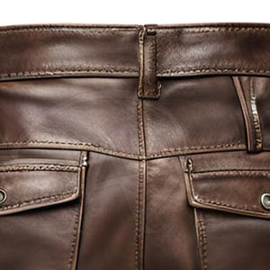 Pantalones cortos de cuero sólido de calle para hombre, calidad superior, transpirables, teñidos, ecológicos, el mejor precio de venta - Product Image 5