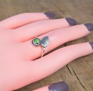 Anillo clásico de plata maciza 925, joyería para mujer, Plata de Ley 925, piedra preciosa turquesa, estilo bohemio, anillo hecho a mano, regalo para mamá - Product Image 3