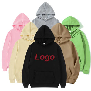 Sweat-shirts à capuche unisexes en coton épais 100 %, personnalisables avec logo, impression numérique, tricotés, grandes tailles pour hommes, écologiques, haute qualité - Product Image 1