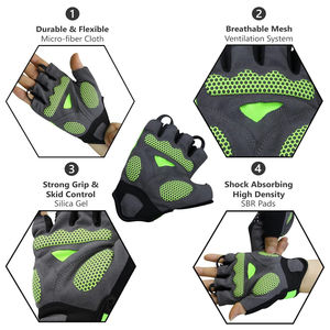 <b>Fingerless</b> <b>Gloves</b> for Airsoft Shooting Half Finger Hunting Hiking Cycling Nylon Fitness Bicycle Finger Less Light Weight <b>Gloves</b> - Product Image 3