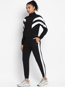 Conjunto Deportivo de Dos Piezas Reversible de Alta Elasticidad para Mujer, Cuello en V, Largo Completo, Estilo Hip Hop, de Forro Polar, 100% Algodón Transpirable - Product Image 4