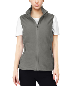Femmes polaire pleine fermeture éclair hiver gilet chaud polaire doux gilets vêtements d'extérieur avec poches zippées décontracté solide fermeture éclair avant veste - Product Image 3
