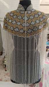 Wholesale Supply Hand Beaded Shawls with Sequin and Pearl Detailing for Evening and Event Wear Available at Factory price - Product Image 2