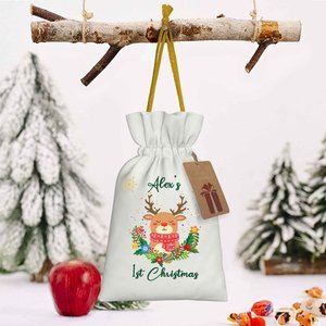 Sac cadeau personnalisé pour le premier Noël des enfants avec logo imprimé - Product Image 4