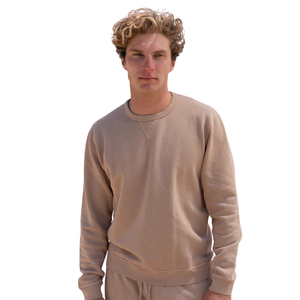 Sweat-shirt en molleton français pour homme, 100% coton biologique de luxe, pré-rétréci, certifié GOTS, coupe classique, pull-over - Product Image 3