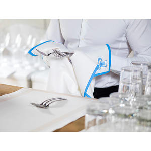 Rollo de Tela de Algodón Extra Largo Blanco de 40x80cm con Borde Azul, 8 Piezas/Rollo, B2B - Product Image 3