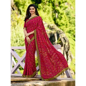 Sari traditionnel en georgette de haute qualité, nouveau design, multicolore, pour Bollywood, festival, fête, mariage, avec dentelle indienne - Product Image 1
