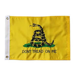 Bandera de Barco Gadsden 'Dont Tread On Me' de 12x18 Pulgadas, Hecha en EE. UU., Serpiente de Cascabel Amarilla Bordada con 2 Ojales de Latón, Resistente - Product Image 2