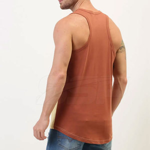 Hot Selling Latest Design Men's Tank <b>Top</b> Breathable Knitted Casual Style Contrast Color Outdoor Use - Product Image 2