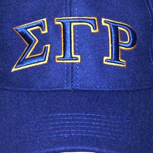 ซิกม่าแกมมา Rho sgrho PomPom หมวกแก๊ปสีน้ำเงินเข้ม20ขนสัตว์80ตัวอักษรกรีกปักด้านหน้าด้านหลังฤดูหนาว - Product Image 5