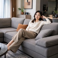 Sofá Esquinero Extensible Minimalista de Tela Tecnológica sin Necesidad de Lavado, Conjunto de Sofás Seccionales Modernos para Sala de Estar, Centro Comercial, Hotel