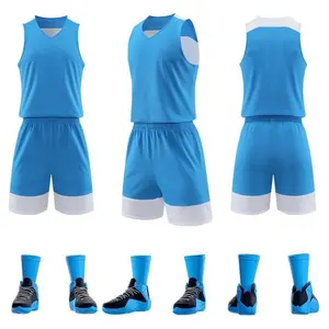 Camiseta sin mangas personalizada para hombre/niños, camiseta de baloncesto, 100% poliéster, uniformes profesionales transpirables - Product Image 5