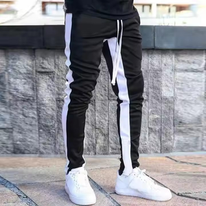 Pantalones de chándal de lana a rayas transpirables personalizados 2025 para hombre, pantalones de chándal altos holgados Unisex con cordón plano de talla grande - Product Image 6