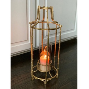 Linterna de vela de metal con forma personalizada de diseño único y lujoso para decoración de restaurante a un precio asequible - Product Image 1